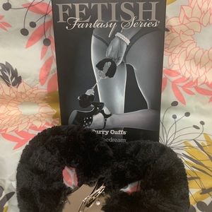 Fur sterling silver hand cuffs